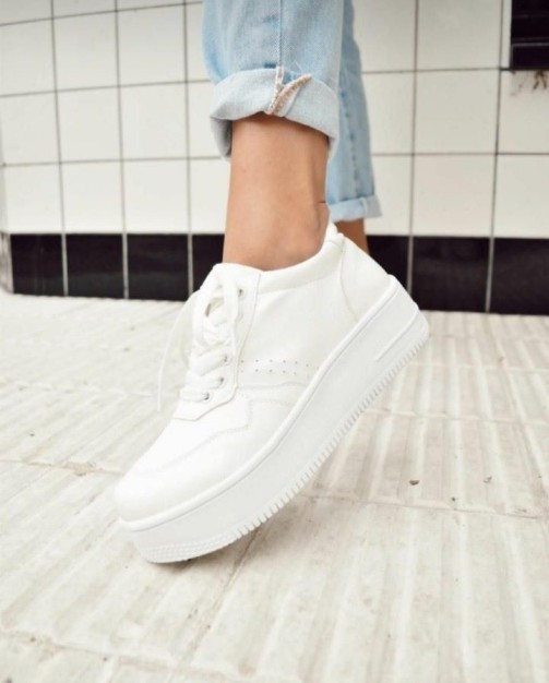 zapas miller con cordon color blanco