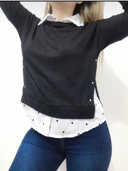 sweater superpuesta