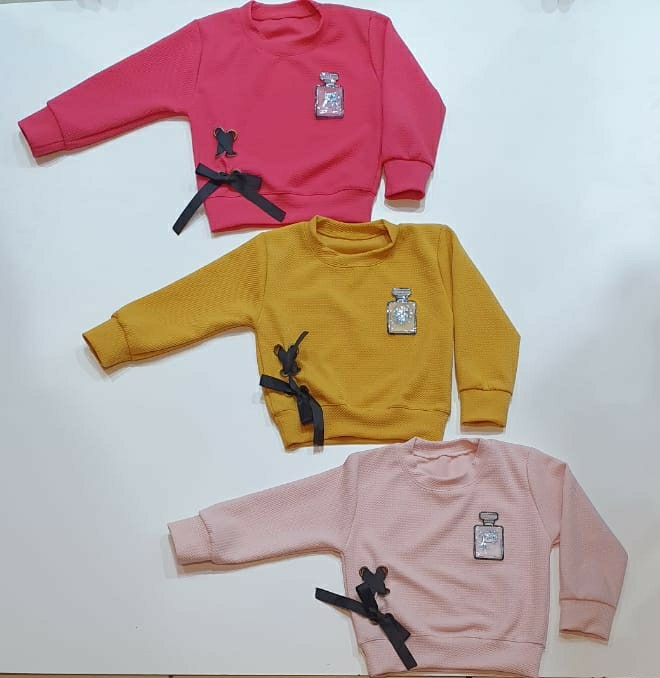 buzo nena pique con cordon al costado