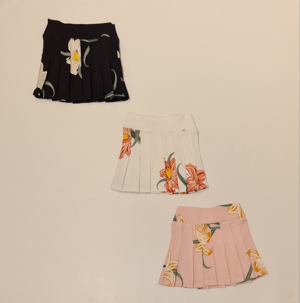 pollera tableada nena estampadas